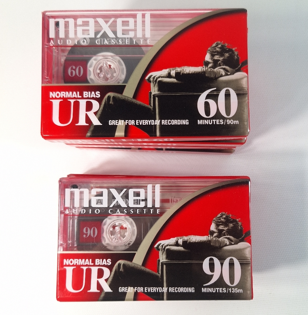 MAXELL UR 90 60 Blank Cassette Tapes For Recording High Bias Sealed x7 NWT